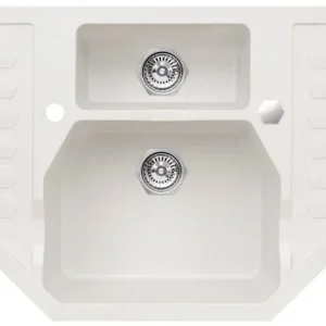 Super-Preis ALVEUS SENSUAL 60 Granitspüle, 900 x 610 mm, weiß