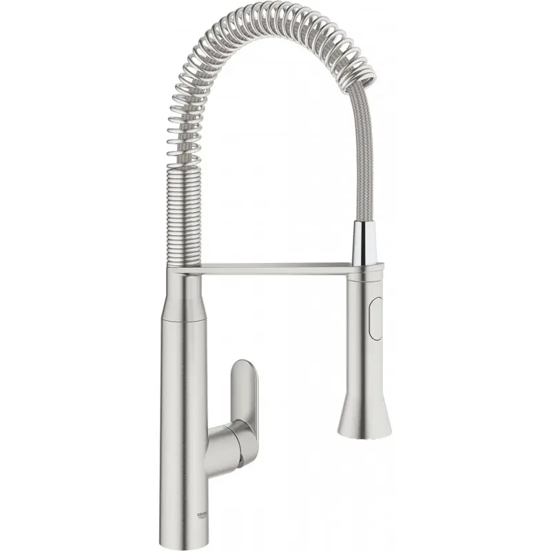 GROHE K7 Spültischarmatur mit Federarm, SuperSteel 31379DC0 Sichere Zahlung