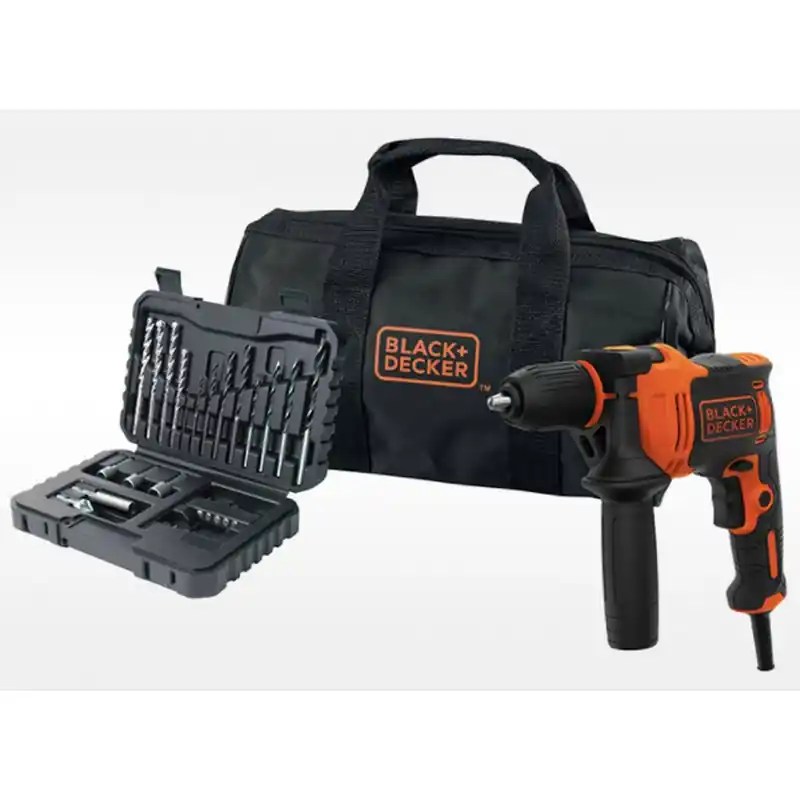 Black Decker BEH710SA32 Schlagbohrmaschine 710W + Werkzeugset (32-tlg.) Kracherpreis
