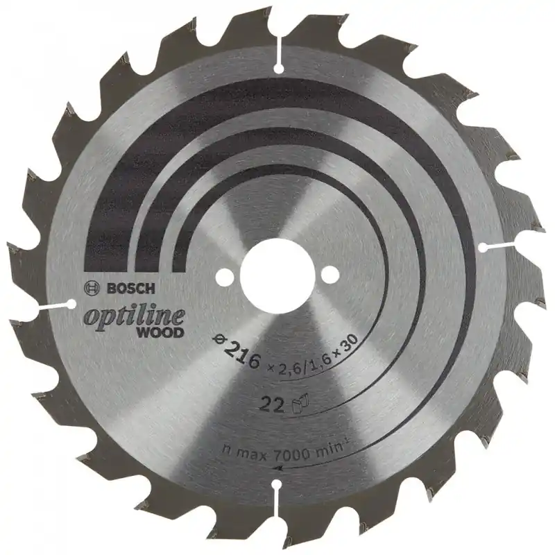 Wochenendangebot BOSCH Optiline Wood Kreissägeblatt, 216 × 2,6/1,6 × 30 T22 2608838410
