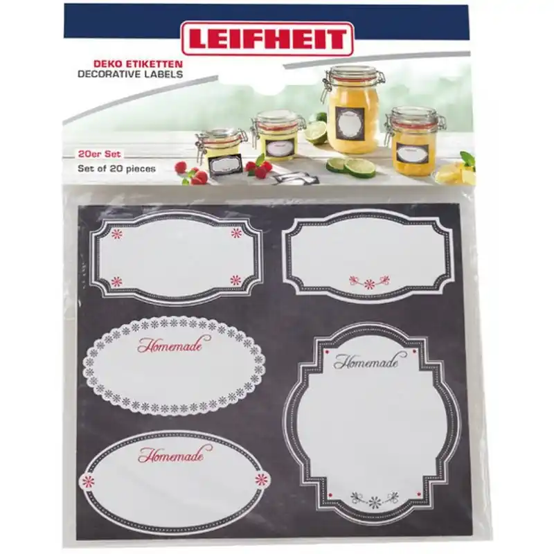 LEIFHEIT Deko-Etiketten schwarz und weiß 03218 Knallerangebot