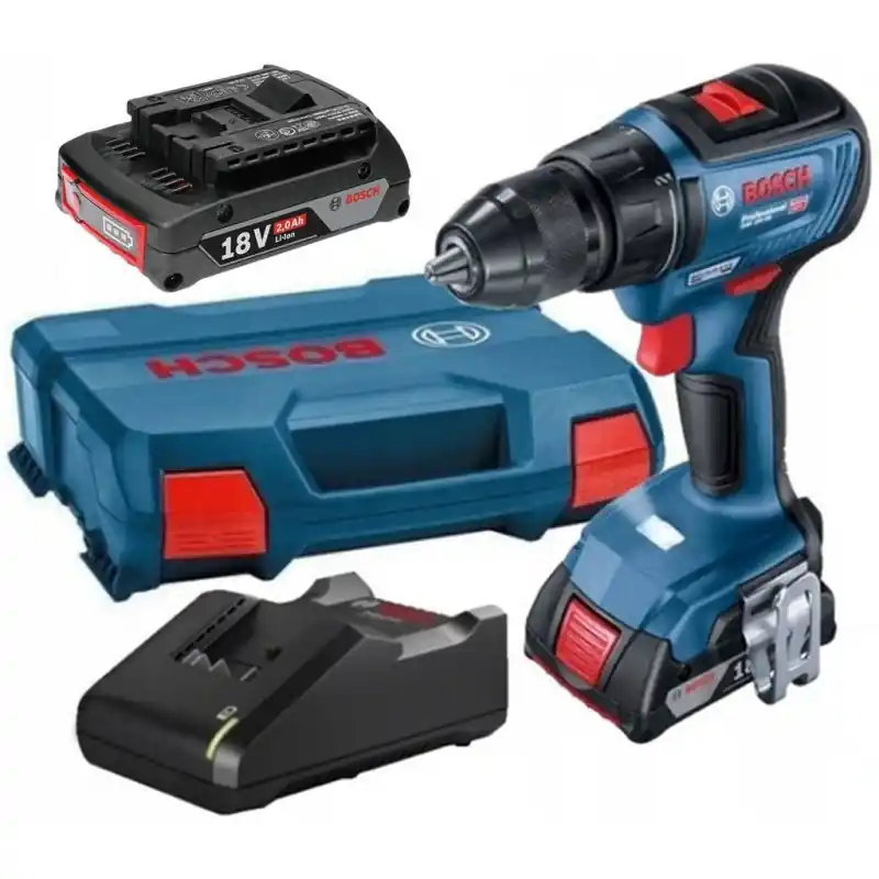 Solange Der Vorrat Reicht BOSCH GSB 18V-50 PROFESSIONAL Akku-Schlagbohrschrauber, 18V 2x2.0Ah 06019H5100