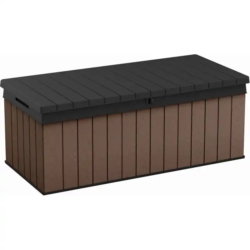 KETER DARWIN 380L Garten-Aufbewahrungsbox 142,5 x 65,3 x 54,5 cm, braun 17211691 Neue Ware