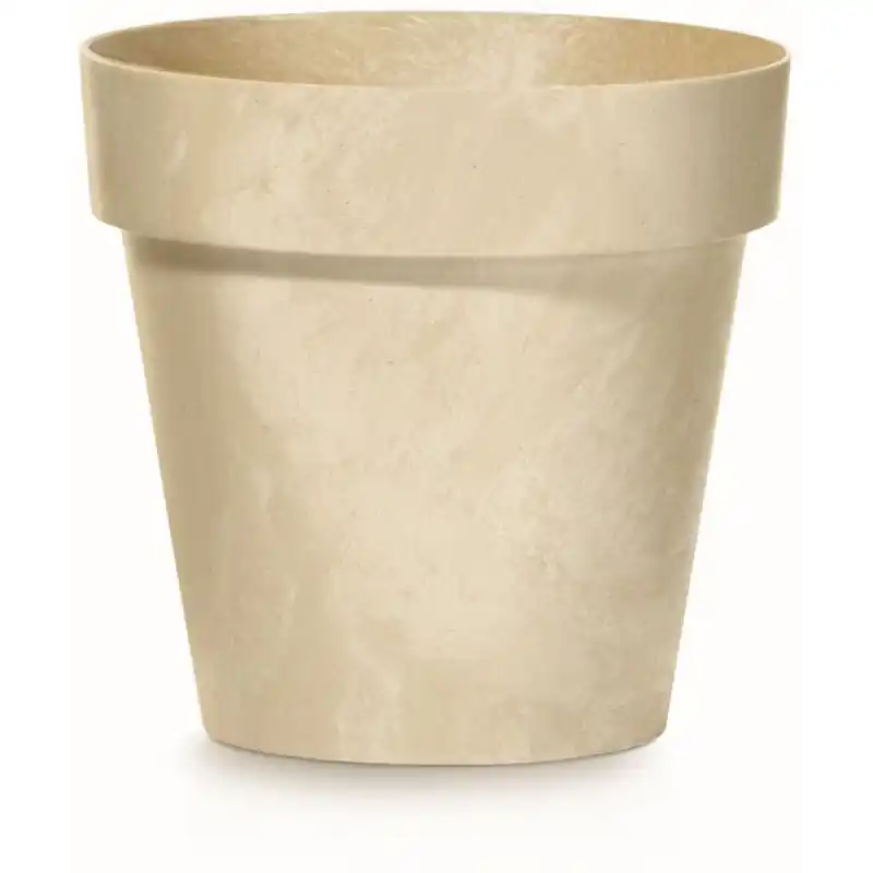 Prosperplast CUBE BETON EFFECT Blumentopf 30cm, 12l, Creme DCUB300E Versand Am Gleichen Tag