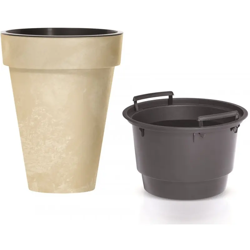 Direktkauf Prosperplast CUBE SLIM BETON Effect Blumentopf 27,6cm, 12l, Creme DCUS280E