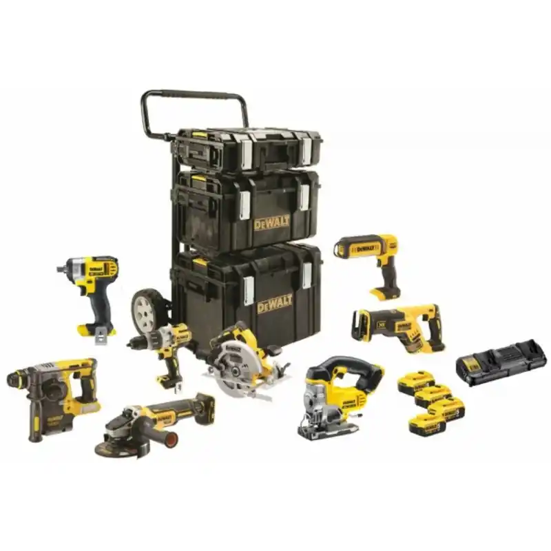 Sale DeWALT DCK854P4 (DCL050,DCS331,DCS367,DCS570,DCH273,DCF880,DCG405,DCD996,4 xDCB184,DCB115)
