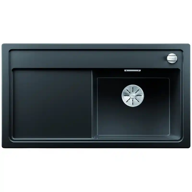 Sonderangebot BLANCO Einbauspüle ZENAR 5 S Silgranit mit Glas-Schneidbrett, InFino schwarz 526044