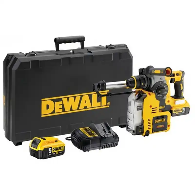 Expressversand DeWALT DCH275P2-QW Akku-Kombihammer mit Absaugung SDS-Plus XR (2,1J/18V/2x5,0Ah)