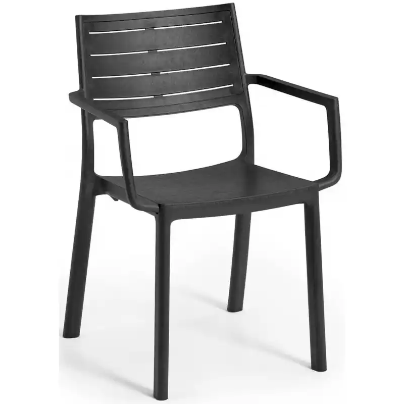 KETER METALINE Gartenstuhl, 60 x 53 x 81 cm, Metallimitation schwarz 17209787 Must-Have