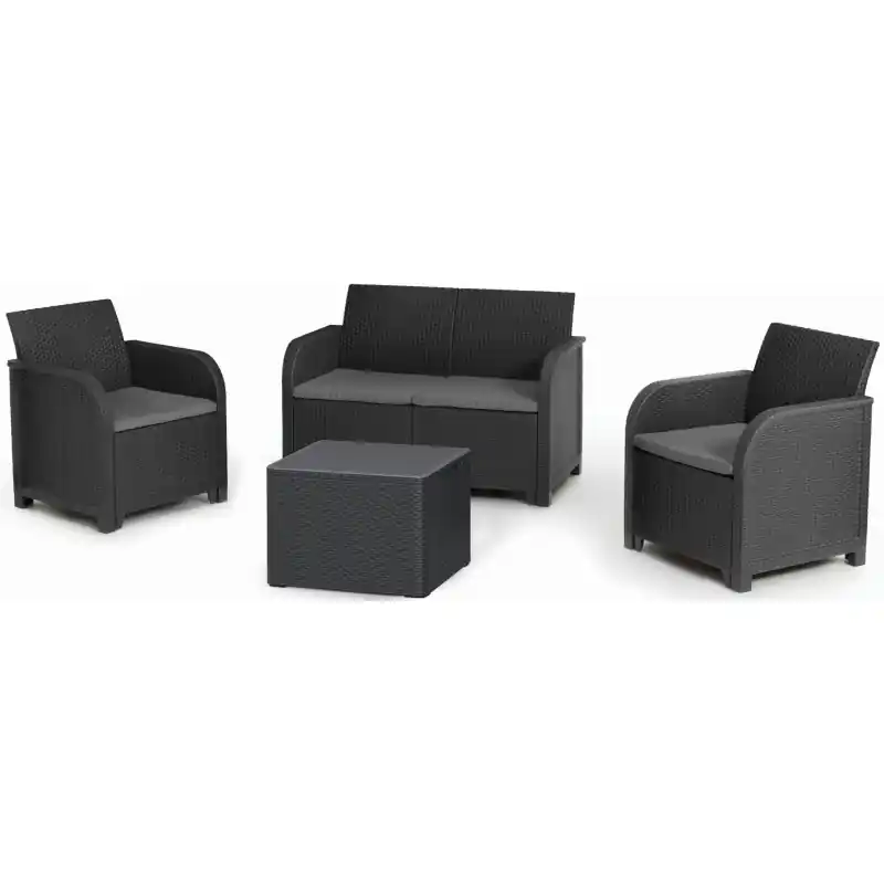 Bestseller KETER ROSALIE Lounge-Set 4-tlg., graphit/grau 17212058
