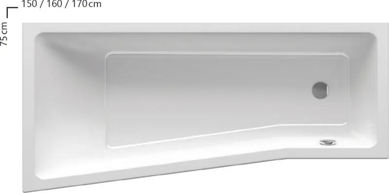Bestseller RAVAK BEHAPPY II Badewanne 150 x 75 cm, rechts C991000000