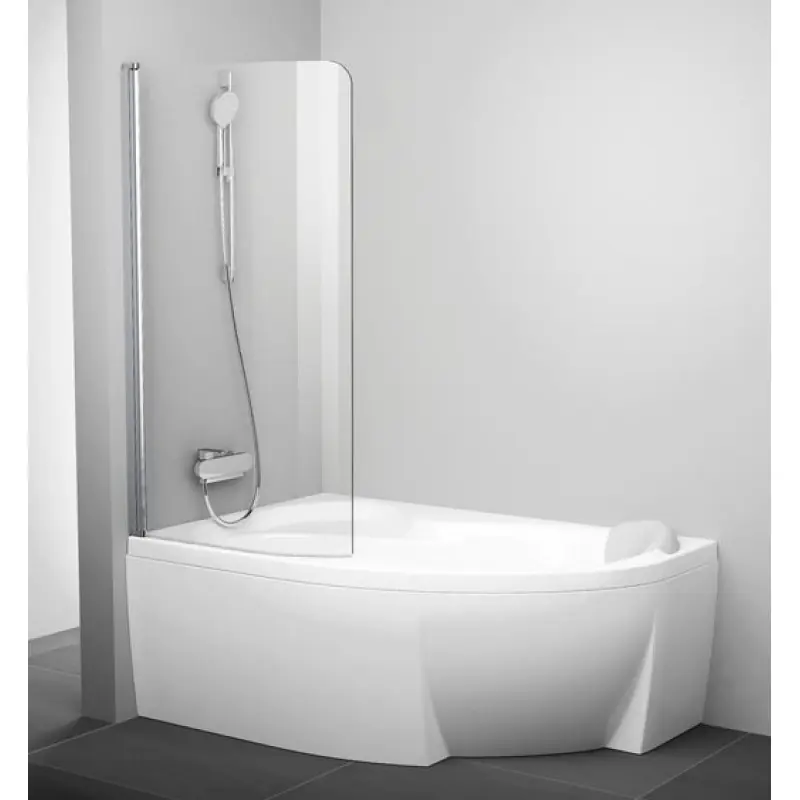 RAVAK CVSK1 ROSA 160/170 L Badewannenabtrennung, Alu glänzend+Transparent,links 7QLS0C00Y1 Kracherpreis