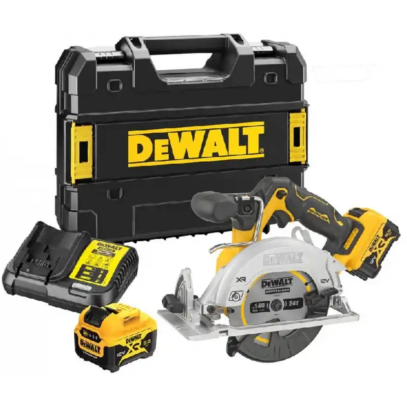 Angebot DeWALT DCS512P2-QW Akku-Kreissäge 140mm XR (12V/2x5,0Ah) Tstak