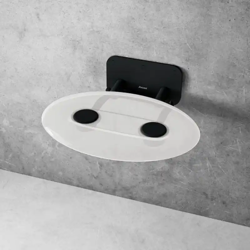 RAVAK OVO-P II-CLEAR/BLACK Duschsitz B8F0000056 Nur Für Kurze Zeit