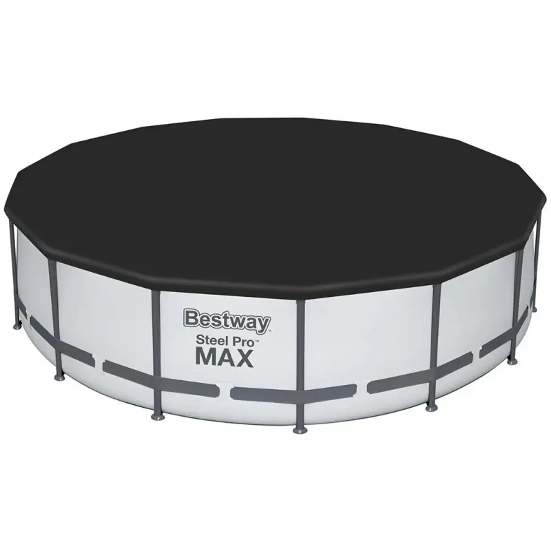 Schneller Versand BESTWAY PVC-Abdeckplane 470 cm für runde 457 cm Aufstellpools, schwarz 58038
