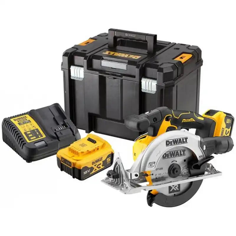 DeWALT DCS565P2-QW Akku Handkreissäge 165mm XR (18V/2x5,0 Ah) Tstak Angebot