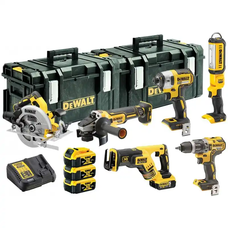 Schneller Versand DeWALT DCK623P3 Kombo set 18V (DCG405,DCS367,DCS570,DCF887,DCD796,DCL050,2 xDS300,DCB115)