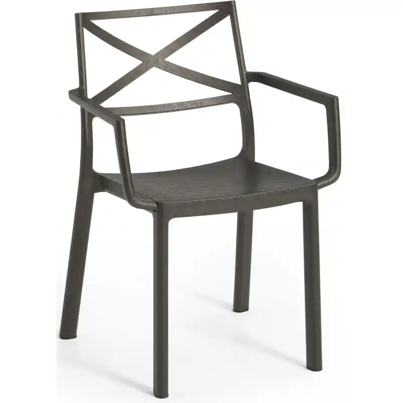 KETER METALIX Gartenstuhl, 60 x 53 x 81 cm, Metallimitation Bronze 17209788 Neue Ware