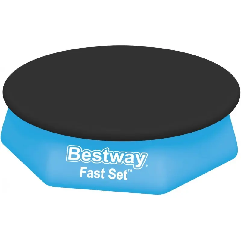 Zertifiziert BESTWAY PVC-Abdeckplane 220 cm, für Fast Set Pools mit 244 cm, schwarz 58032