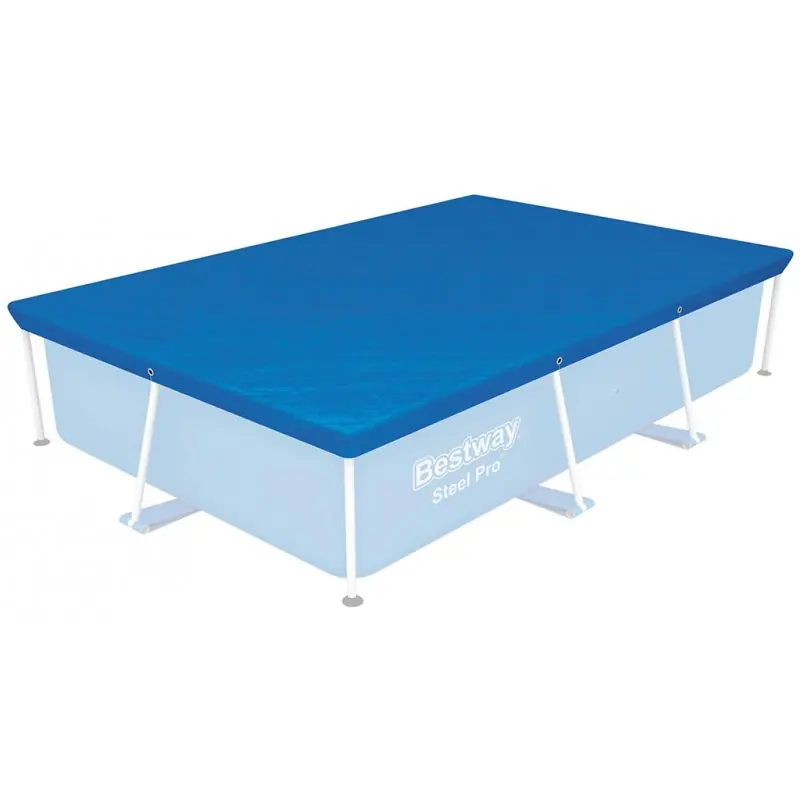 BESTWAY PE-Abdeckplane 264 x 174 cm, für eckige 259 x 170 cm Steel Pro Pools, blau 58105 Top-Preis