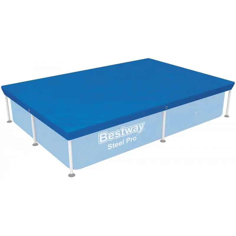 Must-Have BESTWAY PE-Abdeckplane 224 x 154 cm, für eckige 221 x 150 cm Steel Pro Pools, blau 58103