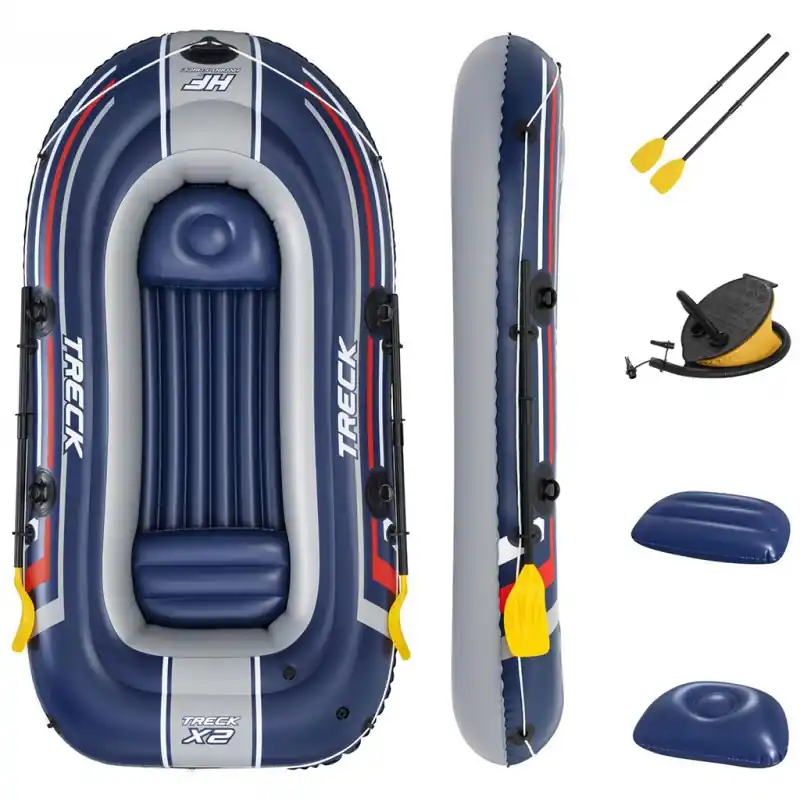 BESTWAY Hydro-Force Treck X2 Schlauchboot-Set, 255 x 127 x 36 cm 61068 Preiswert