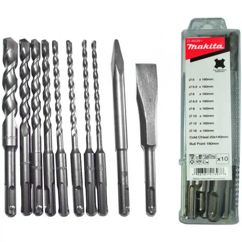 Neuheit Makita D-46361 SDS-Plus SET Bohrer/Meissel, 10 St.
