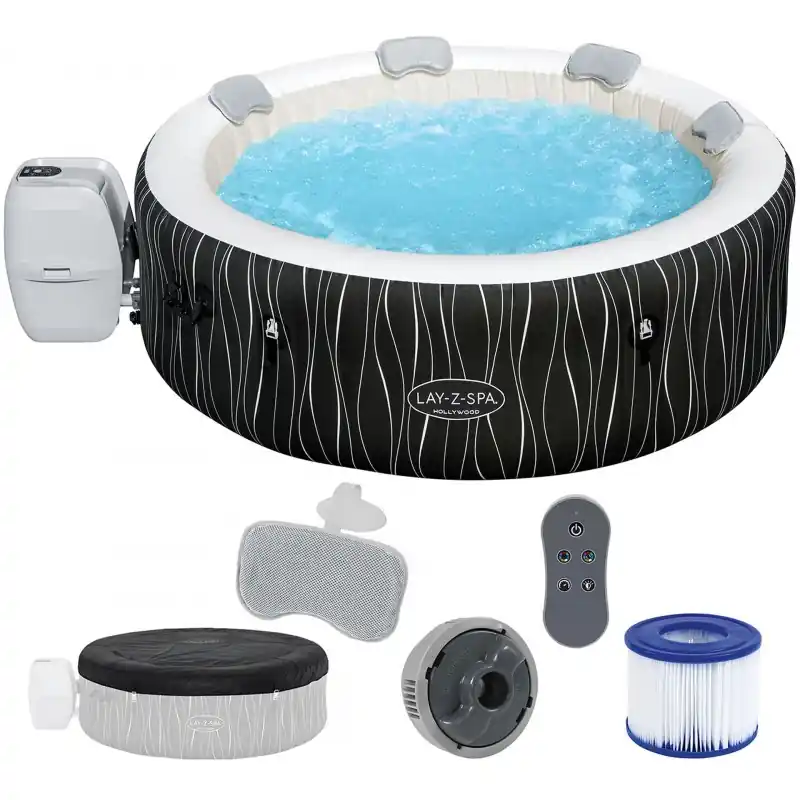 Jetzt Kaufen BESTWAY Lay-Z-Spa Hollywood AirJet LED-Whirlpool, 196 x 66 cm, 4-6 Personen 60059