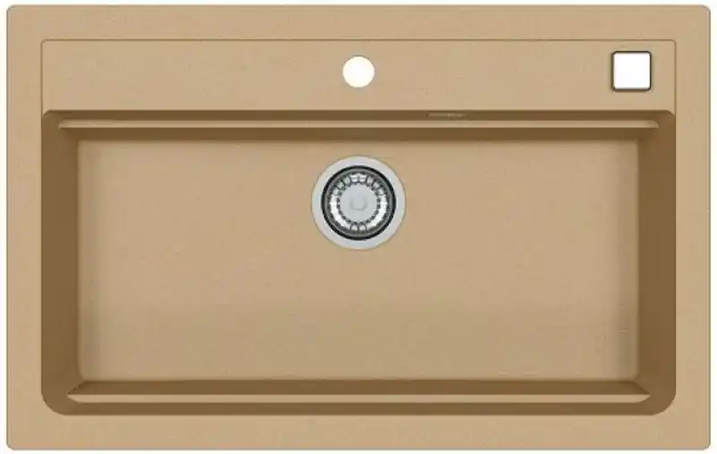 Zertifiziert ALVEUS ATROX 40 Granitspüle, 790 x 500 mm, beige 1140445