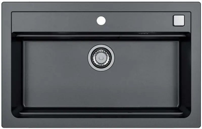 ALVEUS ATROX 40 Granitspüle, 790 x 500 mm, schwarz 1140447 Begrenztes Angebot