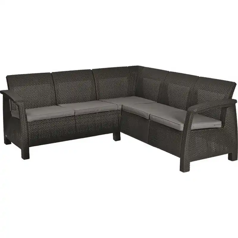Bestseller KETER CORFU RELAX Ecksofa, 190 x 190 x 79 cm, graphit/grau 17208435
