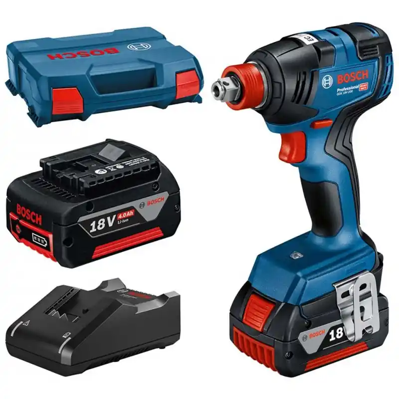 Must-Have BOSCH GDX 18V-200 Akku-Drehschlagschrauber, L-Case, 2xGBA 18V 4,0Ah, GAL 18V-40 06019J2206