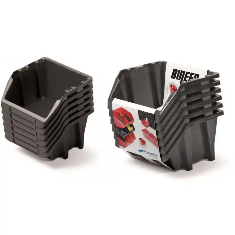 Preiswert Kistenberg BINEER SHORT SET Werkstattbehälter, 214x198x238mm, 6St. Schwarz KBISS22