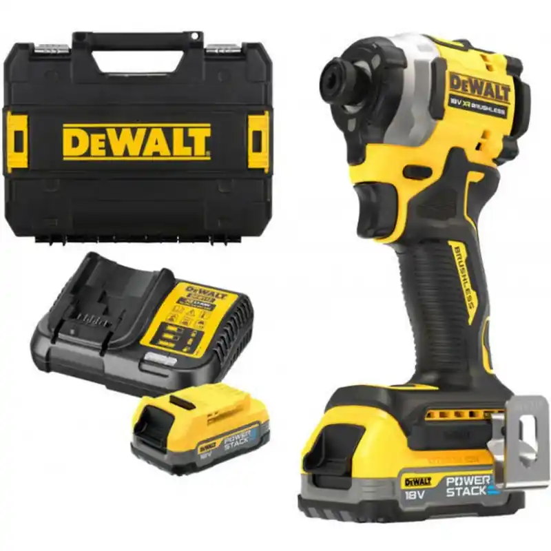 Top-Angebot DeWALT DCF850E2T-QW Akku-Schlagschrauber 1/4" XR PowerStack (205Nm/18V/2x1,7Ah) Tstak