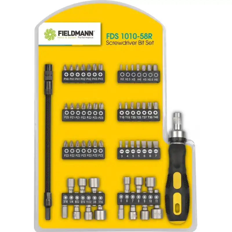 FIELDMANN FDS 1010-58R Bit-Satz mit Schraubendreher 50001184 Highlight