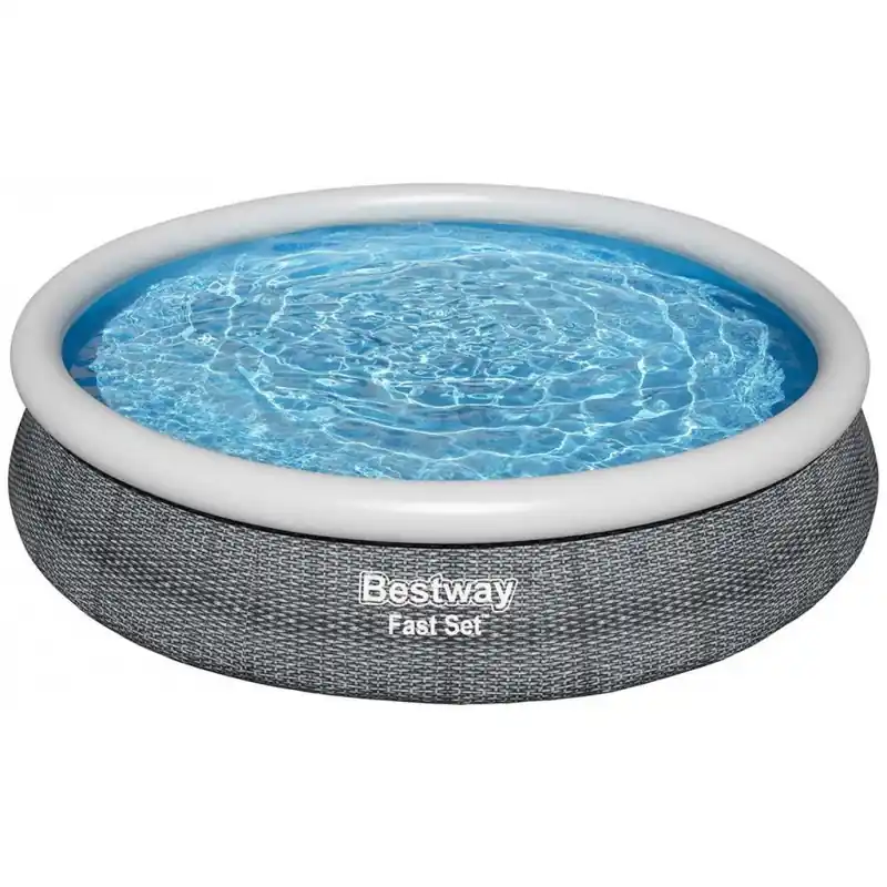 BESTWAY Fast Set Aufstellpool 366 x 76 cm, ohne Pumpe, Rattan-Optik 57443 Heißes Angebot