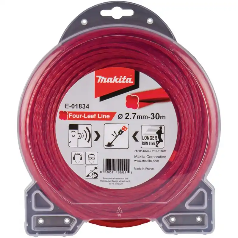 Versand Am Gleichen Tag Makita E-01834 Mähfaden Four-Leaf 2,7mm, 30m
