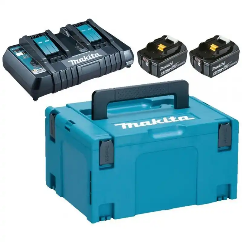 Online Kaufen Makita 198077-8 Power Source-Kit 2x BL1860B + DC18RD + MAKPAC 3