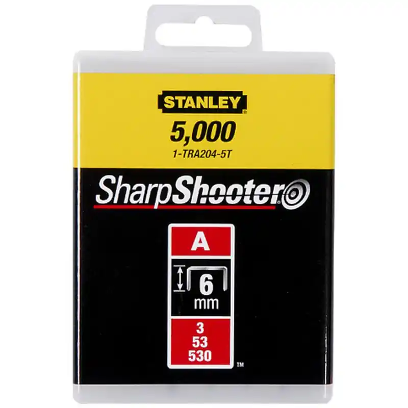 Aktuell Stanley 1-TRA204-5T Klammern Typ A 5/53/530, 6mm, 5000 Stück