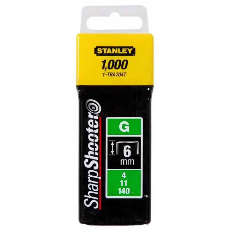 Billig Stanley 1-TRA704T Klammern Typ G 4/11/140, 6mm, 1000 Stück