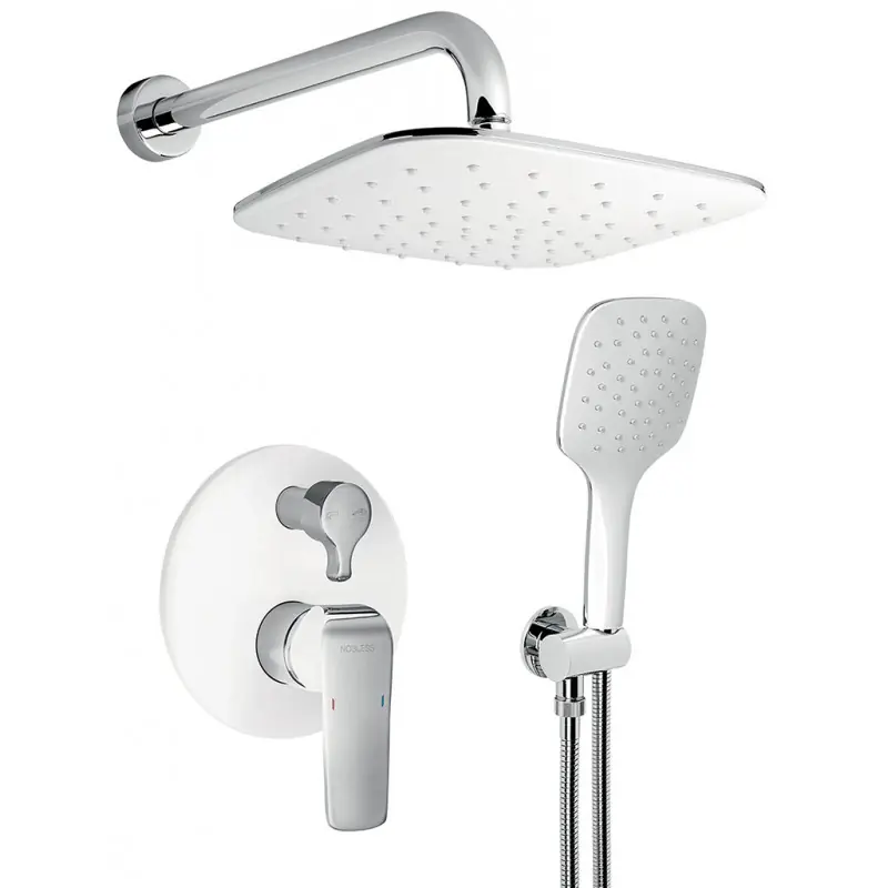 NOVASERVIS NOBLESS TINA Set- Unterputz Armatur und Duschzubehör, Chrom/Weiß SADA38050R,1 Neu