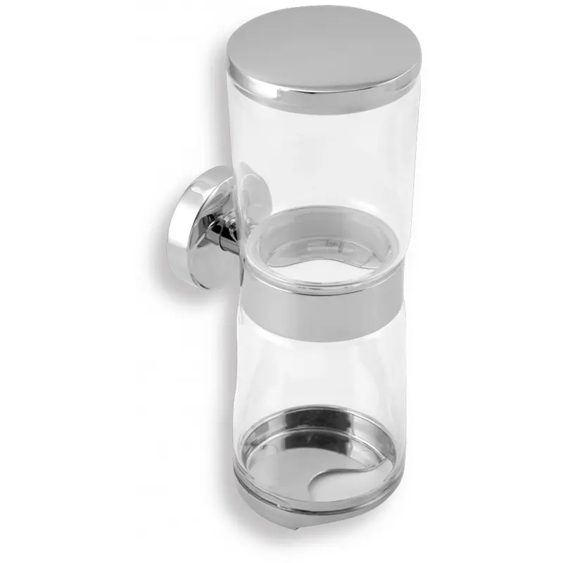 NOVASERVIS METALIA 11 Tampon- und Kosmetikstäbchenspender, glas/chrom 0182,0 Neu Im Sortiment