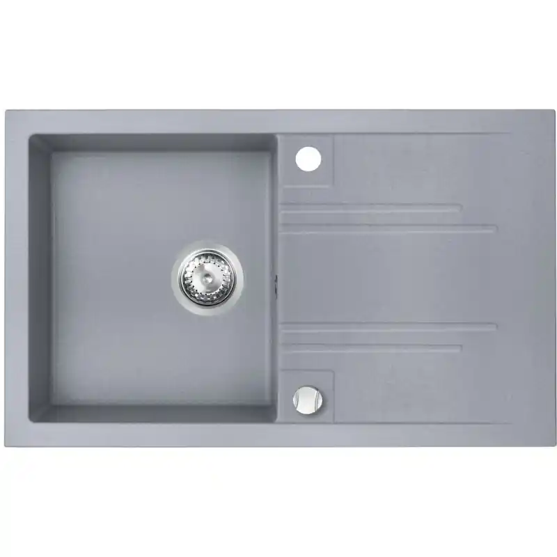 Neu Im Sortiment FERRO MEZZO II Granitspüle, 780x480mm, Grau DRGM48/78GA