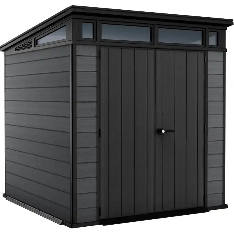 Neu KETER CORTINA 7 x 7 Kunststoffgerätehaus, 216 x 218 x 226 cm, grau 17206093