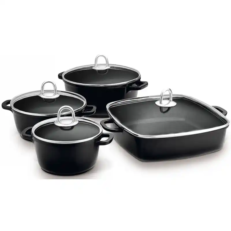 LAMART LT1168 UTENSILIEN-SET 8-TEILIG SCHWARZ GUSSEISEN Highlight
