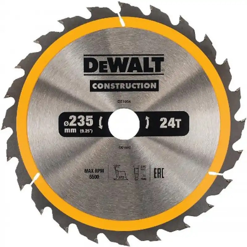DeWALT DT1954-QZ Kreissaegeblatt für Stationärsägen, 235x30 mm, 24WZ Versand Am Gleichen Tag