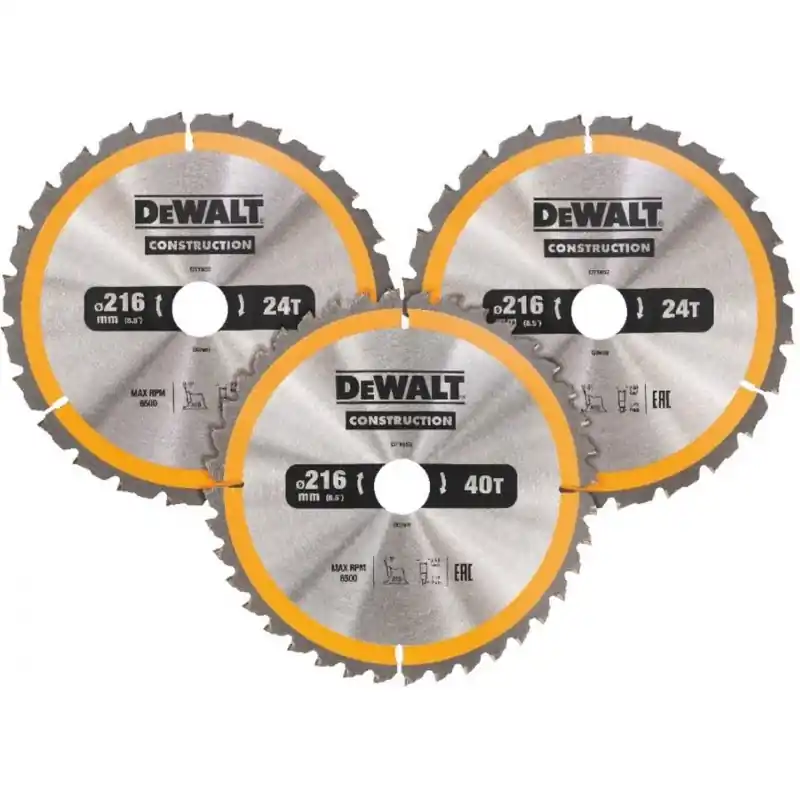 Günstig DeWALT DT1962-QZ Kreissägeblatt-Set 3-tlg. Stat.