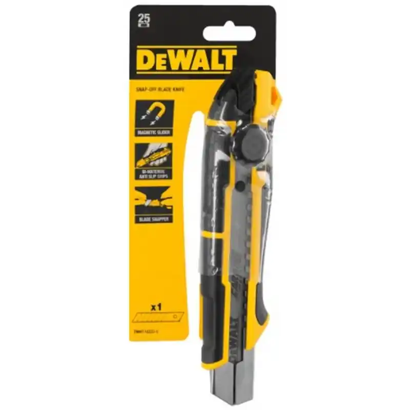 DeWALT DWHT10333-0 Cutter mit Abbrechklinge und Gewinderad, 25mm, Teppichmesser Zertifiziert