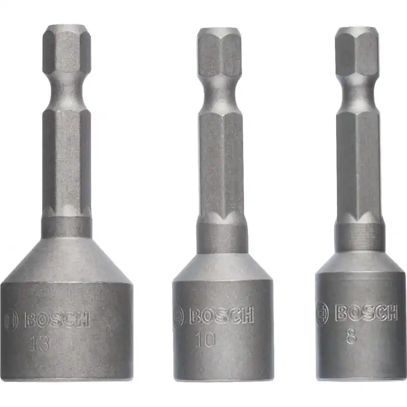Markenprodukt BOSCH 3-teiliges Steckschlüsselpack, 8/10/13 mm 2608551078