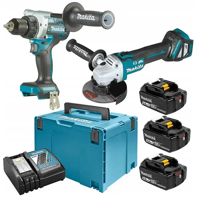 Makita DLX2431TJ Akku-Set DDF486+DGA513 Li-ion LXT 18V (3x5,0Ah+DC18RC+Makpac) Zertifiziert